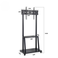 Chariot TV mobile ( VESA 600 x 400 ) - Noir | ECP Grossiste informatique