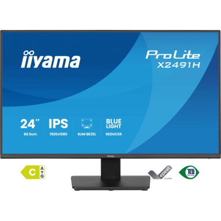 iiyama ProLite X2491H-B1 écran plat de PC 60,5 cm (23.8") 1920 x 1080 pixels Full HD LCD Noir