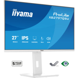 iiyama ProLite XB2797QSU-W1 écran plat de PC 68,6 cm (27") 2560 x 1440 pixels Quad HD LED Blanc