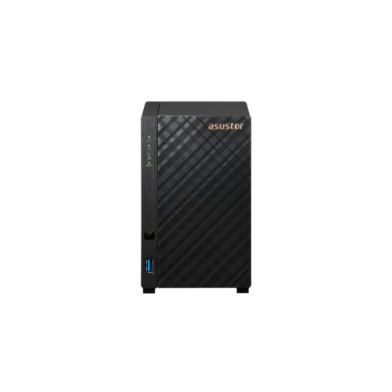 Asustor AS1202T serveur de stockage NAS Tower Realtek 1 Go DDR4 0 To ADM Noir