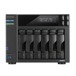 Asustor LOCKERSTOR 6 Gen2 + (AS6706T v2) NAS Bureau Intel® Celeron® N5105 8 Go DDR4 HDD ADM Noir