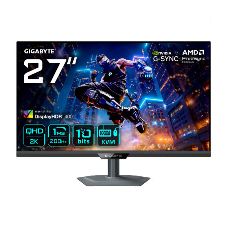GIGABYTE M27Q2 QD Moniteur de Jeu 27” QHD - 2560 x 1440, 200Hz, 1ms, 350 cd m², FreeSync Premium, Display HDR400, HDMI 2.0,