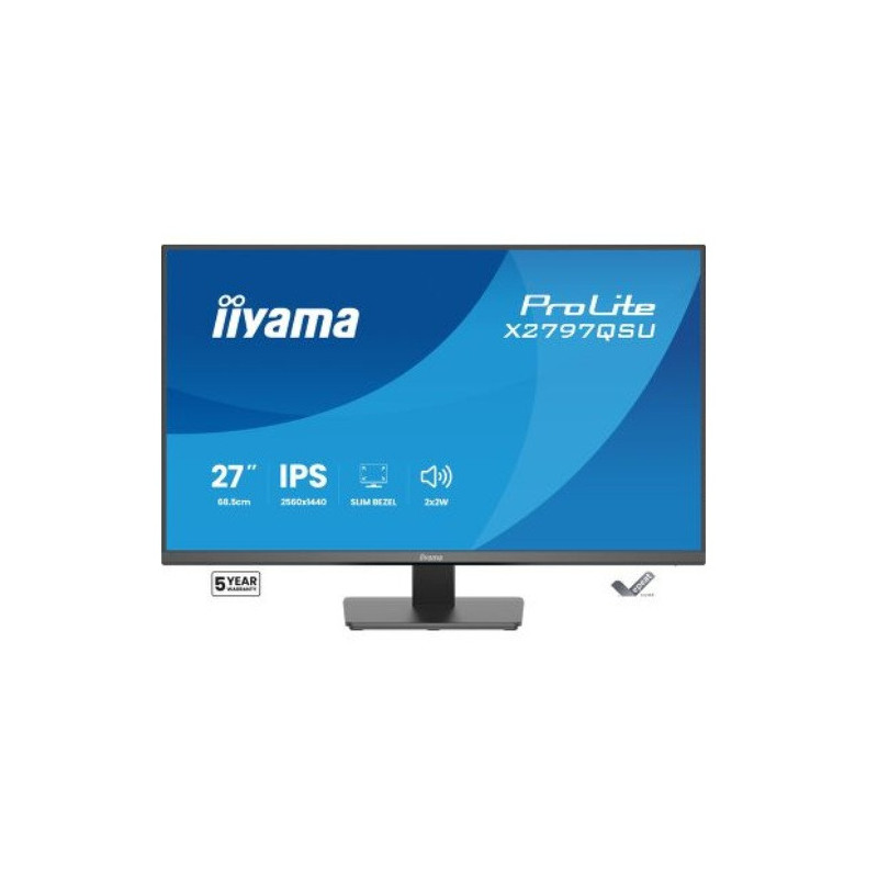 IIYAMA X2797QSU-B1 (Prolite) - 27p IPS QHD 1ms 350 cd/m² HDMI-DP 4xUSB 2x2W Noir | ECP Grossiste informatique