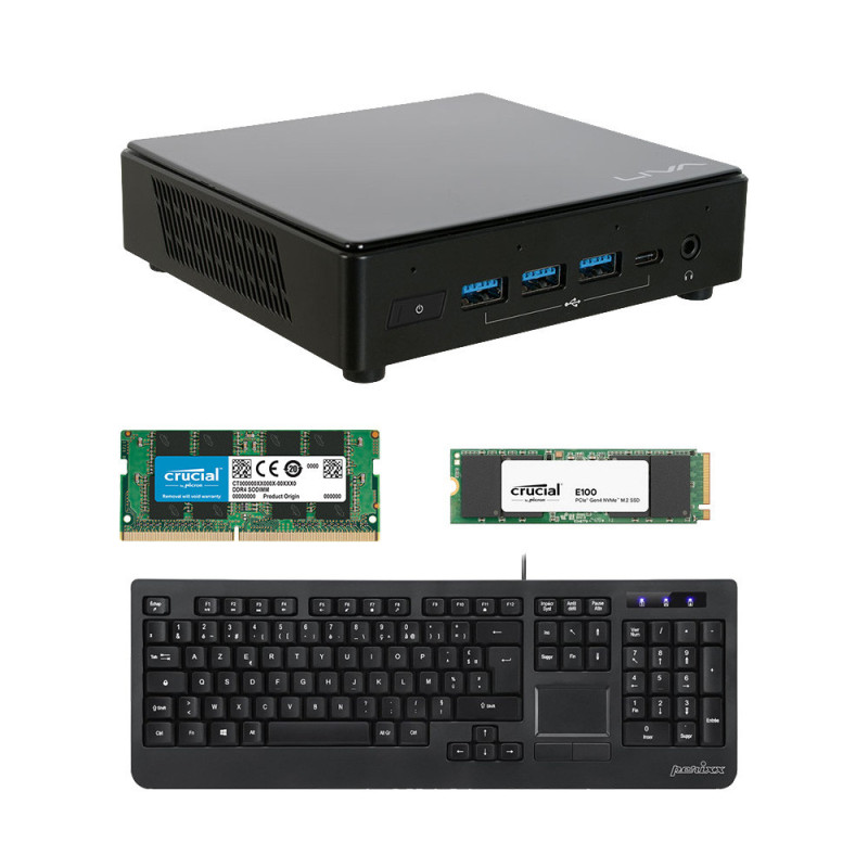 BUNDLE ECS LIVA Z3 Plus i3-10110U 8Go 480Go M.2 SSD | ECP Grossiste informatique
