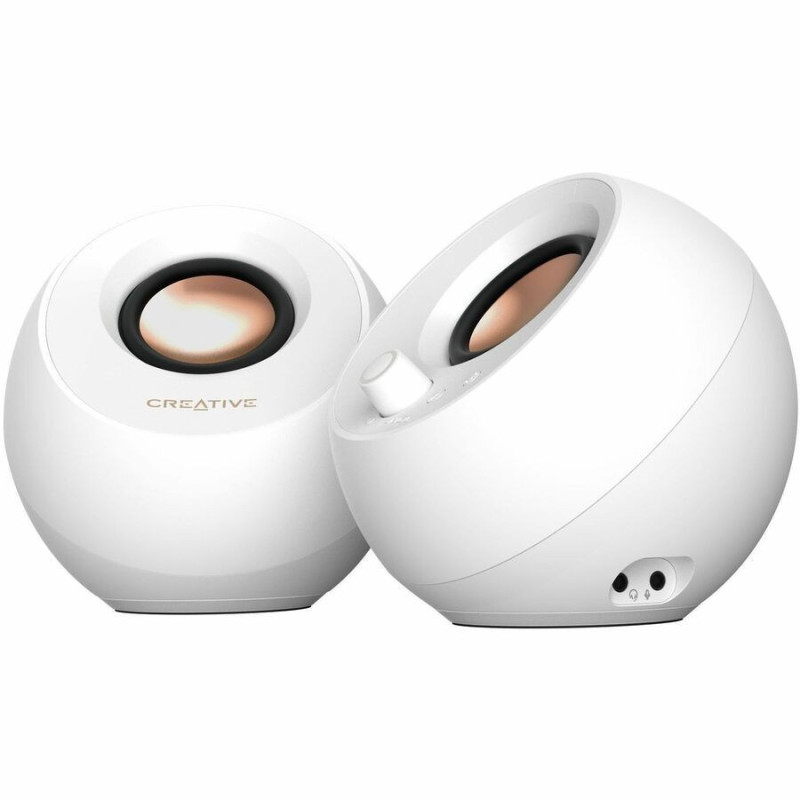 Creative Pebble Pro Enceintes d'ordinateur Bluetooth USB-C 2.0 avec RGB blanc | ECP Grossiste informatique