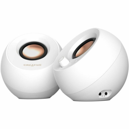 Creative Pebble Pro Enceintes d'ordinateur Bluetooth USB-C 2.0 avec RGB blanc | ECP Grossiste informatique