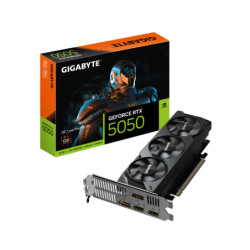 GIGABYTE GeForce RTX 5050 OC Low Profile 8G Carte Graphique - 8GB GDDR6, 128bit, PCI-E 5.0, 2587MHz Fréquence du cœur, 2 x DP,
