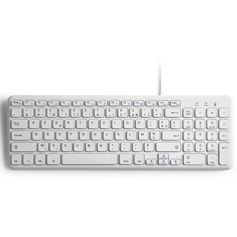 PERIBOARD-213 FR B Noir Clavier AZERTY Compact | ECP Grossiste informatique