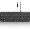 PERIBOARD-213 FR B Noir Clavier AZERTY Compact | ECP Grossiste informatique