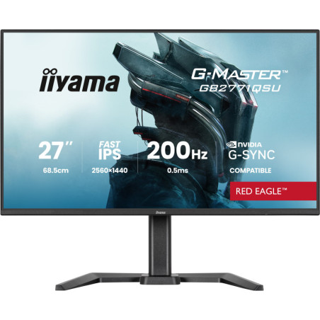 iiyama GB2771QSU-B1 écran plat de PC 68,6 cm (27") 2560 x 1440 pixels Wide Quad HD Noir