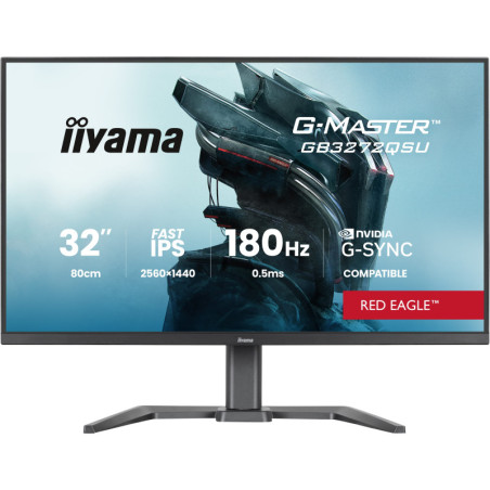 iiyama G-MASTER GB3272QSU-B1 écran plat de PC 80 cm (31.5") 2560 x 1440 pixels Quad HD LED Noir