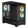GIGABYTE C201 PANORAMIC Boîtier PC – Tour Moyenne, m-ATX, prise en charge radiateur 360 mm, 3 ventilateurs préinstallés, USB