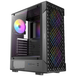 Antec VX320 - Moyen Tour - ATX - MATX - MITX - 4 ventilateurs 120 mm ARGB inclus - Fenetre en verre trempe - pas d'alimentation