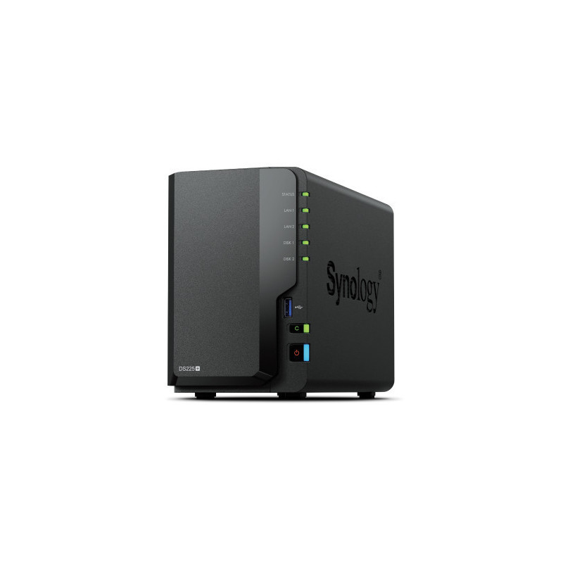 Synology DS225+ 2 Bay NAS Bureau Intel® Celeron® J4125 2 Go DDR4 Synology DSM Noir