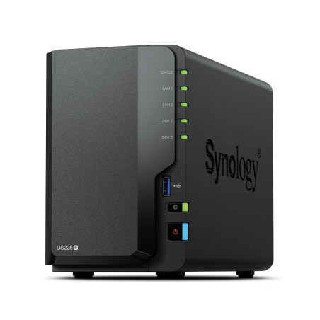Synology DS225+ 2 Bay NAS Bureau Intel® Celeron® J4125 2 Go DDR4 Synology DSM Noir