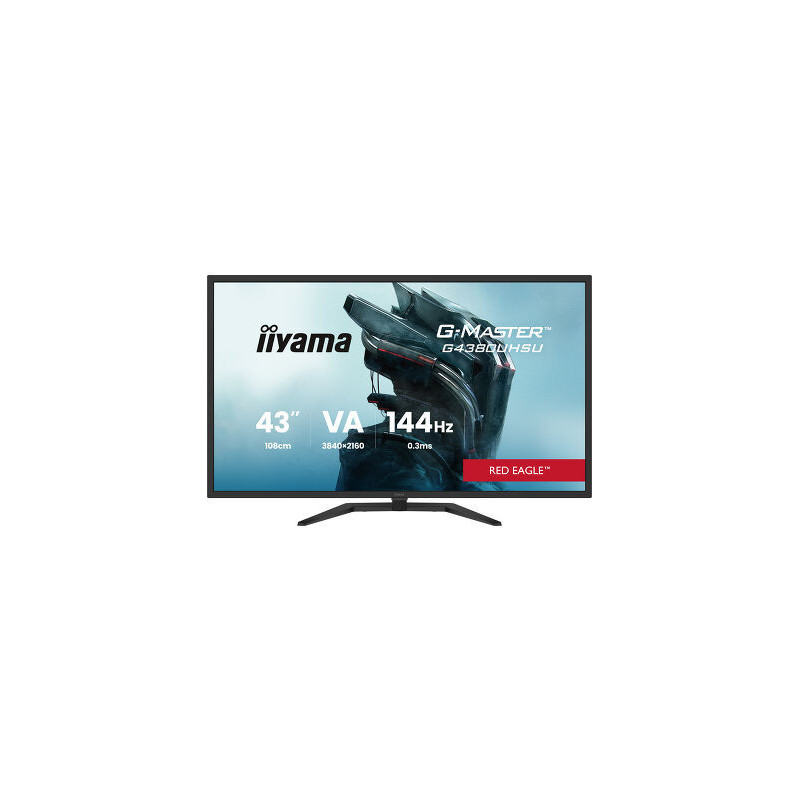 IIYAMA G4380UHSU-B2 (Red Eagle) - 42,5p VA UHD 144Hz 0.3ms 550cd/m² 2HDMI-2DP 4USB 2x7W Noir | ECP Grossiste informatique