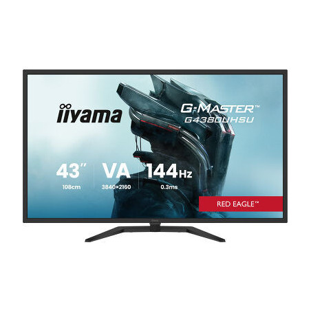 IIYAMA G4380UHSU-B2 (Red Eagle) - 42,5p VA UHD 144Hz 0.3ms 550cd/m² 2HDMI-2DP 4USB 2x7W Noir | ECP Grossiste informatique