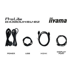 IIYAMA G4380UHSU-B2 (Red Eagle) - 42,5p VA UHD 144Hz 0.3ms 550cd/m² 2HDMI-2DP 4USB 2x7W Noir | ECP Grossiste informatique