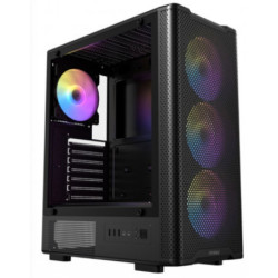 Antec VX310 - Moyen Tour - ATX - MATX - MITX - 4 ventilateurs 120 mm ARGB inclus - Fenetre en verre trempe - pas d'alimentation