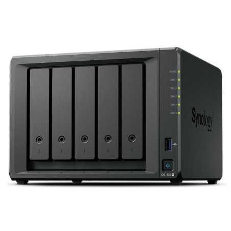 Synology DiskStation DS1525+ serveur de stockage NAS Ryzen Embedded V1500B 8 Go DDR4 0 To Noir