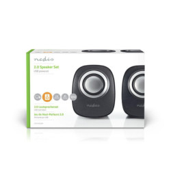 haut-parleur PC 2.0 12 W 3.5 mm Mâle Alimenté par port USB Contrôle du Volume