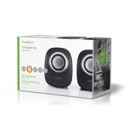 haut-parleur PC 2.0 12 W 3.5 mm Mâle Alimenté par port USB Contrôle du Volume