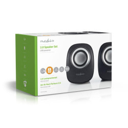 haut-parleur PC 2.0 12 W 3.5 mm Mâle Alimenté par port USB Contrôle du Volume