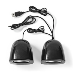 haut-parleur PC 2.0 12 W 3.5 mm Mâle Alimenté par port USB Contrôle du Volume
