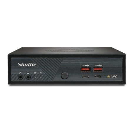 Shuttle Slim AI PC DN11H9 Intel Core Ultra 9 185H, Intel Arc graphics, 2xHDMI, 2x DP, 4x 2.5 Gbit LAN, VESA, 24 7