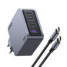 Ugreen Nexode Pro 160W GaN Charger with USB-C Cable Universel Noir, Gris Secteur Charge rapide Intérieure