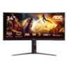 AOC G4 CU34G4Z écran plat de PC 86,4 cm (34") 3440 x 1440 pixels Wide Quad HD LED Noir, Rouge