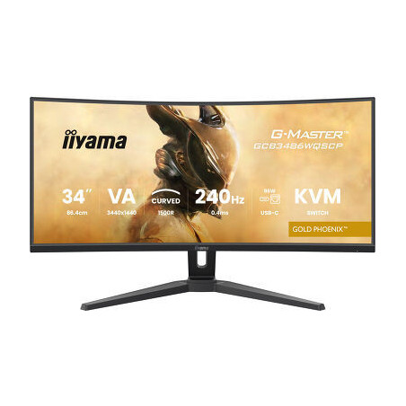 IIYAMA GCB3486WQSCP-B1 (Gold Phoenix) - 34p VA UWQHD incurvé 0,4ms 500cd/m² 2HDMi-DP USB-C.Dock RJ | ECP Grossiste informatique
