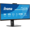 IIYAMA XCB3497WQSNPH-B1 (Prolite) - 34p VA UWQHD Incurvé 0.4ms 350cd/m² 2HDMI-DP USB-C.DOCK KVM 2x | ECP Grossiste informatique