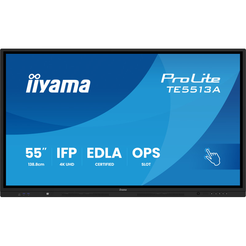 iiyama TE7513A-B1AG Écran d'affichage dynamique Écran plat interactif 190,5 cm (75") Wifi 450 cd m² 4K Ultra HD Noir Écran