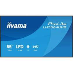 iiyama LH5564UHS-B1AG Écran d'affichage dynamique Écran plat de signalisation numérique 139,7 cm (55") Wifi 500 cd m² 4K Ultra