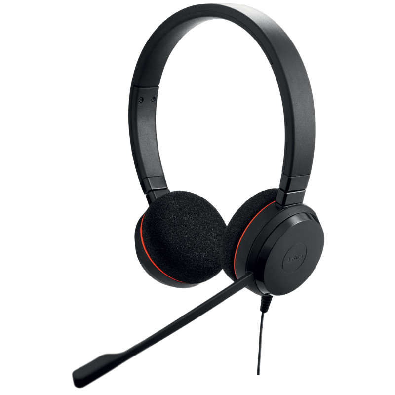 Jabra Evolve 20 Casque Avec fil Arceau Bureau Centre d'appels USB Type-C USB Type-A Noir