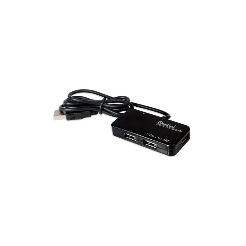 Connectland CL-HUB20033 hub & concentrateur USB 2.0 480 Mbit s Noir