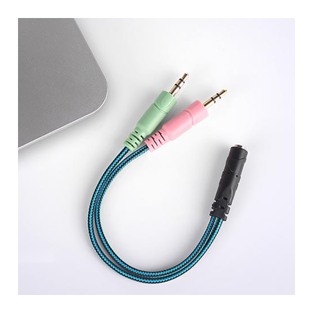 ADAPT- JACK AUDIO STEREO 2 MALES x 1 FEMELLE EN CABLE 25CM AUD | ECP Grossiste informatique