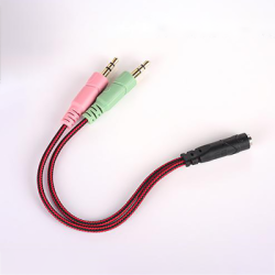 ADAPT- JACK AUDIO STEREO 2 MALES x 1 FEMELLE EN CABLE 25CM AUD | ECP Grossiste informatique