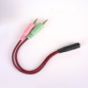 ADAPT- JACK AUDIO STEREO 2 MALES x 1 FEMELLE EN CABLE 25CM AUD | ECP Grossiste informatique