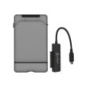 Boîtier externe 2 en 1 pour disque 2.5' SATA USB v3.1 Gen2 Type C G2-28-BK Noir | ECP Grossiste informatique