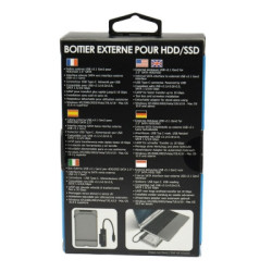 Boîtier externe 2 en 1 pour disque 2.5' SATA USB v3.1 Gen2 Type C G2-28-BK Noir | ECP Grossiste informatique