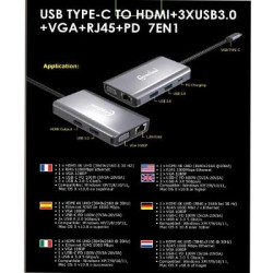ADAPT.-USB-C ALU-BOX 7en1 | ECP Grossiste informatique