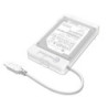 Connectland BE-USB3.1-G2-28-WH Boîtier de disques de stockage Boîtier disque dur SSD Transparent, Blanc 2.5"