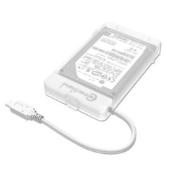 BE-USB3.1-G2-28-WH Boîtier de disques de stockage Boîtier disque dur/SSD Transparent, Blanc 2.5" | ECP Grossiste informatique