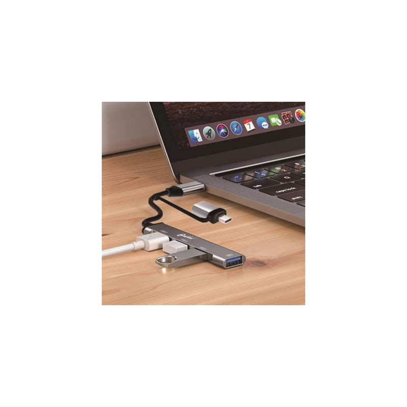 HUB USB3.0*1+USB2.0*3 PORTS | ECP Grossiste informatique