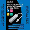 Adaptateur USB3 vers RJ45 GbE +HUB 3p USB3.0 ALU | ECP Grossiste informatique