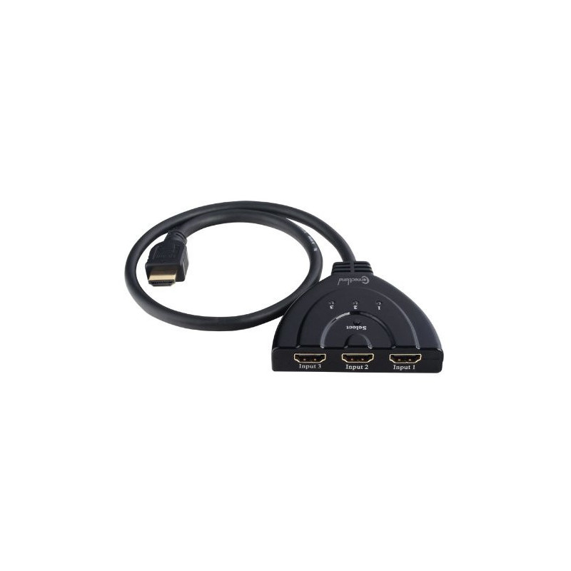 Connectland DS-HDMI-3P-0301D câble HDMI Noir