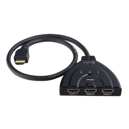 Connectland DS-HDMI-3P-0301D câble HDMI Noir