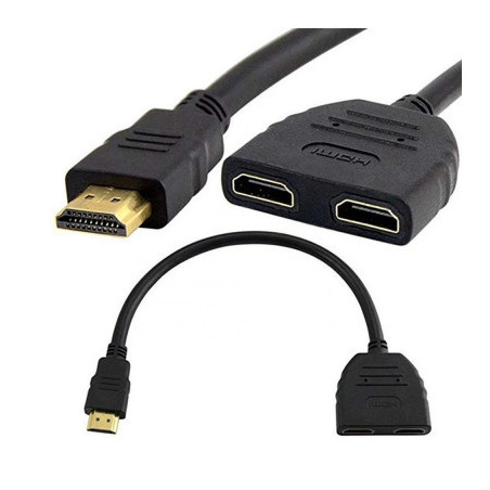 SPILTTER HDMI 1 ENTRE 2 SORTIES EN ADAPTATEUR CABLE SUPPORT 4K 30cm | ECP Grossiste informatique